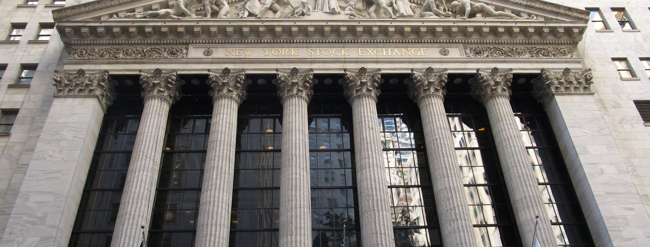The columned front of the New York Stock Exchange